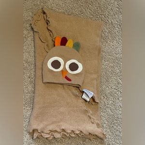 Turkey swaddle•matching hat•photo prop